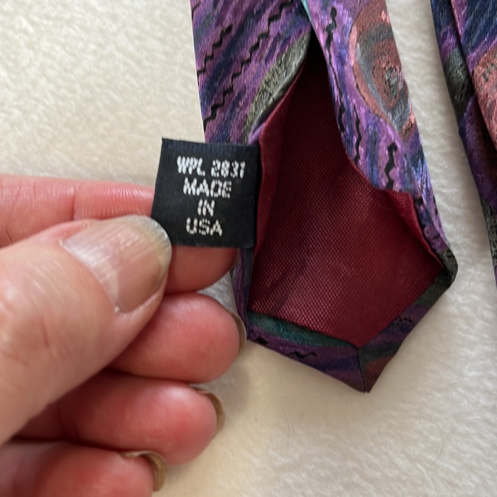 Extra long 100% silk tie - Picture 5 of 5